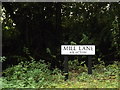 TM1590 : Mill Lane sign by Geographer