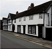 SJ6552 : Black and white part of Hospital Street, Nantwich by Jaggery