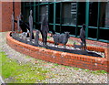 SJ6552 : Silhouette detail north side, Crewe Road, Nantwich by Jaggery
