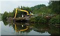 Offloading dredgings, west bank, Weston Canal