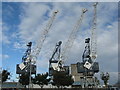 NT2776 : Three dock cranes at Leith by M J Richardson