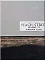 UK Peach Street Sign