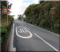 Start of the 30 zone at the eastern edge of Aberdovey