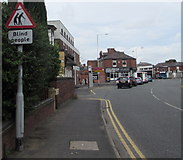 SJ8989 : Warning sign - Blind people, Shaw Heath, Stockport by Jaggery