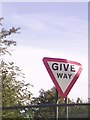 UK  Big Give Way Sign