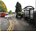 Henllys Way bus shelter and telecoms cabinets, Cwmbran