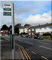 ST2894 : Outdated bus stop sign in St Dials, Cwmbran by Jaggery