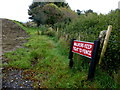 "Walkers keep tight to fence" notice, Killybrack