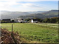 View across fields above Treharris