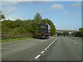 Lay-by and minor road crossing A449 near Lanolway Farm