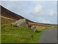 Rocks beside the road past Carrock Fell