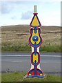 NY6441 : Replacement NCN milepost at Hartside by Oliver Dixon