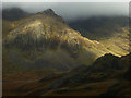 NY2206 : Storm light on Esk Buttress and Pen by Karl and Ali