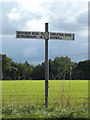 TM0995 : Signpost on Besthorpe Road by Geographer