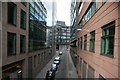 View up Shoe Lane from Holborn Viaduct