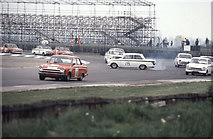 SP6742 : Spinning car, Copse corner Silverstone 1987 by Mike Dodman