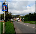 Combined speed limit and speed camera sign, Cwmbran