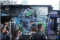 View of street art on Brick Lane