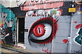 View of a wall of street art on Grimsby Street #13