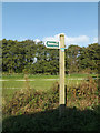 Angles Way Bridleway sign off Watermill Lane