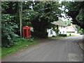 Telephone box and cottages, Brome Street