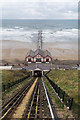 NZ6621 : Saltburn Cliff Lift and pier by Oliver Mills