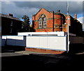 Fenced-off former Methodist Church, Nantwich