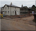 Fenced-off construction site, Malpas, Newport