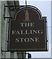 Sign for the Falling Stone public house, Thwing