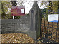 Church gatepost, Winsford