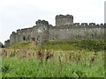 Kidwelly Castle, viewed from the area of Castle Farm