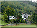 Hillside and housing at Corwen in Denbighshire