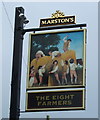 Sign for the Eight Farmers public house, Crewe