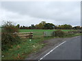 Field entrance and footpath off Groby Road