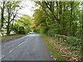 The B4058 passing Cotswold Edge Golf Club