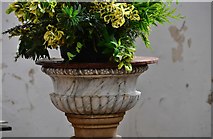 TL0295 : Apethorpe, St. Leonard's Church: Early c18th font with marble bowl and stone alabaster stem 2 by Michael Garlick