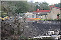 Bridge construction work, River Ebbw, Aberbeeg, October