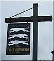 Sign for the Three Greyhounds Inn