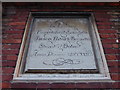 Plaque on the almshouses in Church Walk