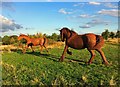 Shire Horses sculptures (1), Kilkenny Lane Country Park, Carterton, Oxon