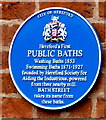 SO5140 : Public baths blue plaque, Kyrle Street, Hereford by Jaggery