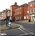 Signpost on a saintly corner of Hereford