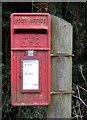 Close up, Elizabeth II postbox on Roman Road, Chippenhall Green