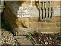 Bench mark, 1 Main Street, Eaton