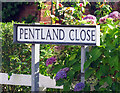 Pentland Close sign