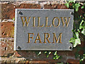 Willow Farm sign