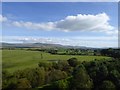 NY6917 : Fields by the River Eden from Ormside Viaduct by David Smith