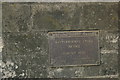 Plaque on bridge over River Till, Winterbourne Stoke