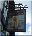 Sign for the White Bear public house, Knutsford