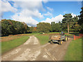 Tractor on the golf course